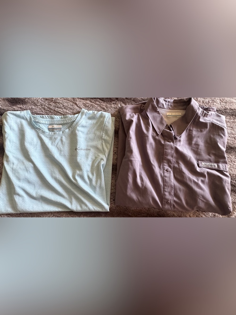 Lot Columbia Womens PFG Tamiami II LS Shirt & Omni-Wick Tee Top Set Lot Size 1X